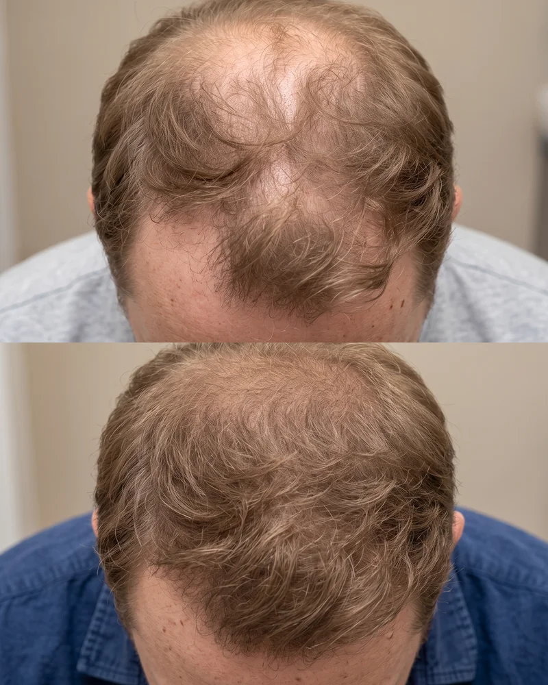 Vorher Nachher Haarbehandlung Mann Hairfiller Dresden