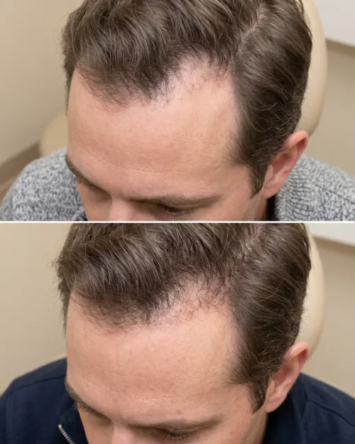 Vorher Nachher Haare PRP Geheimratsecken