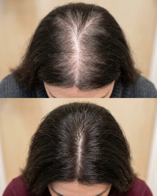 Vorher Nachher Haare PRP Behandlung