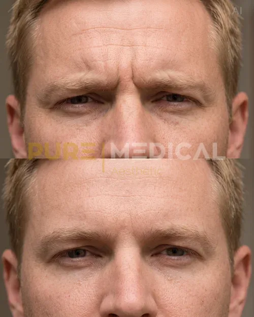 Vorher Nachher Brotox Zornesfalte Mann