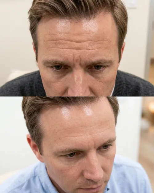 PRP Eigenbluttherapie Gesicht Ergebnis