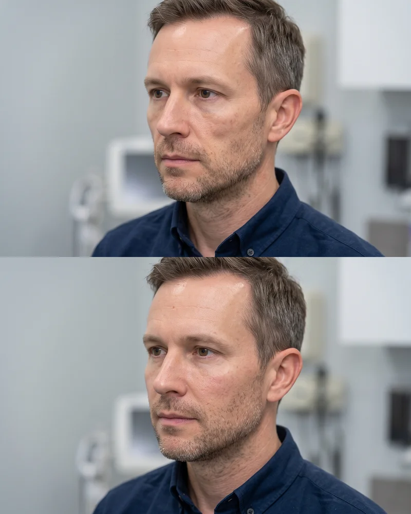 Vorher Nachher Cheek Filler Mann Hyaluron